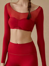 ZASUWA Female Sexy Sheer Mesh Long Sleeves