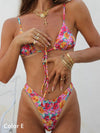 ZASUWA Female Sexy Flower Print Bikini Set