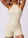 ZASUWA Female Backless Hollow Out V-shaped Waist Scrunch Bum Romper