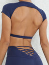 ZASUWA Female Backless With Pads Cropped Short Sleeves