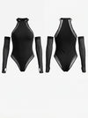 ❤Sexy Halter Mesh Patchwork Sleeveless Bodysuit