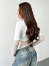 Sheer Lace Panel Bodysuit