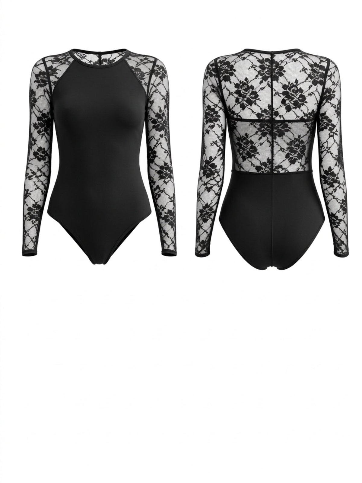 Floral Lace Long Sleeve Bodysuit