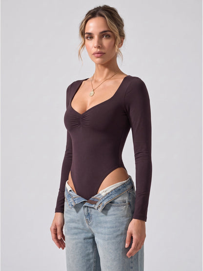 Sculpting Ruched Sweetheart Bodysuit