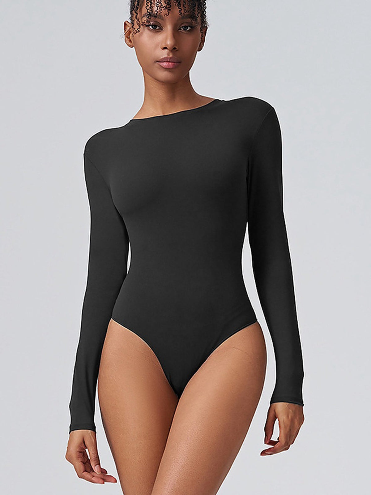 Sculpting Long Sleeve Crew Neck Bodysuit