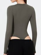 Women's Sculpting Fit Long Sleeve Half-Zip Bodysuit