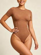 T-Shirt Bodysuit with Sculpting Seams