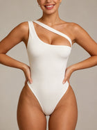 Sculpting Asymmetrical One-Shoulder Bodysuit