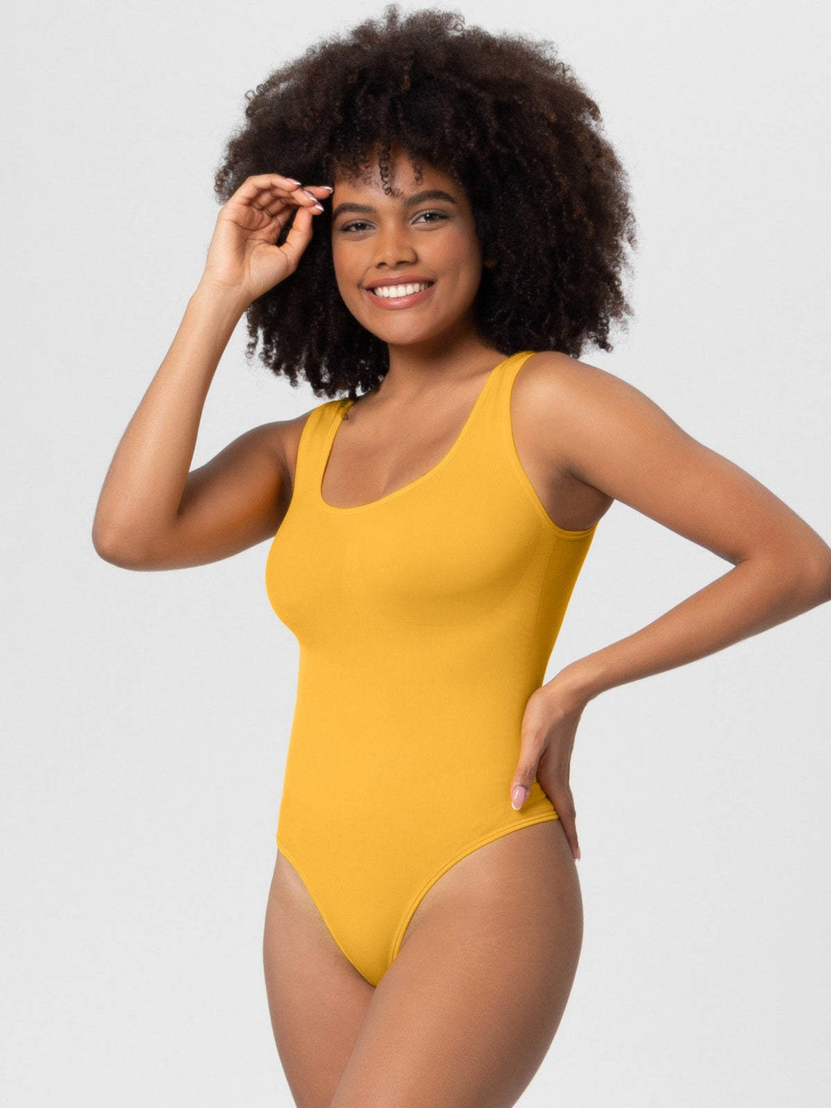 Sculpting Ribbed Thong Bodysuit