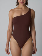 One-Shoulder High-Cut Bodysuit