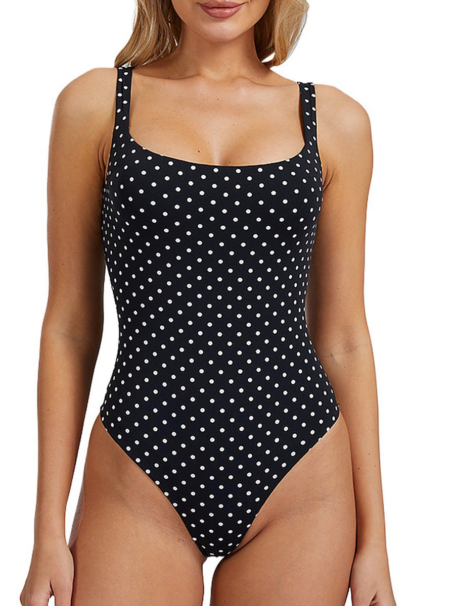 Polka Dot Square Neck Bodysuit