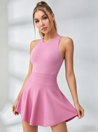 Racerback High-Waisted Tennis Dress with Built-In Shorts