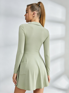 Wrap-Front Long-Sleeve Tennis Dress