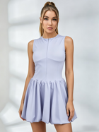 Half-Zip Bubble Hem Tennis Dress
