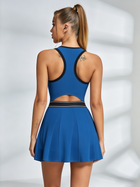 Contrast-Trim Racerback Tennis Dress