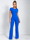 Backless Scrunch Bum Flare Jumpsuit