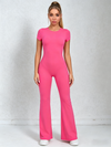 Backless Scrunch Bum Flare Jumpsuit