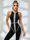 Half-Zip Sculpting Jumpsuit
