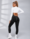 2‑Piece Contrast Piping Cutout Jumpsuit