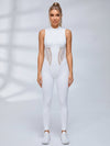 Stretchy See‑Through Side Panel Jumpsuit