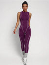 Stretch Fitted Cutout Back Gym Jumpsuit