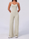 Crisscross Back Cami Wide Leg Jumpsuit