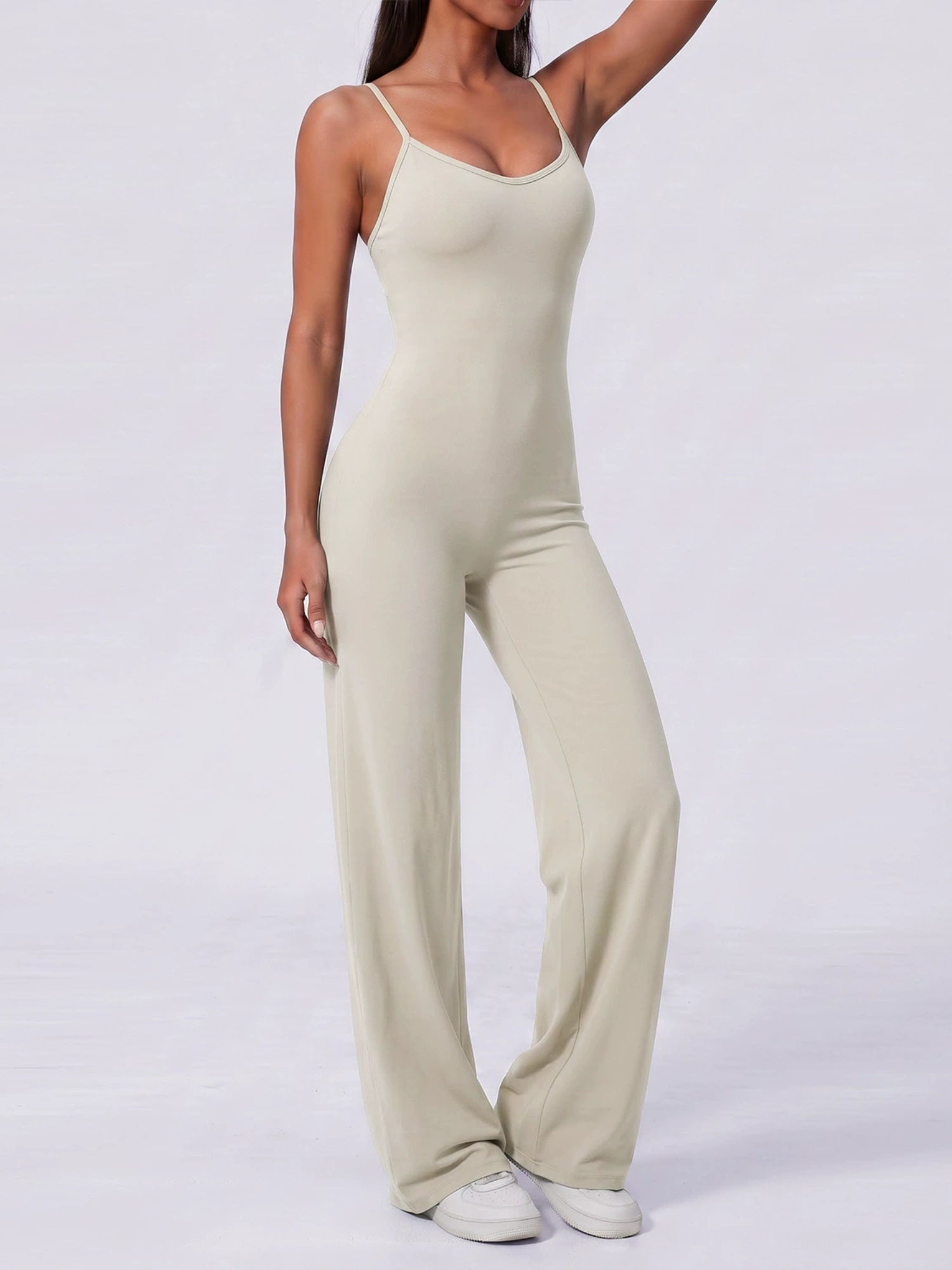 Crisscross Back Cami Wide Leg Jumpsuit