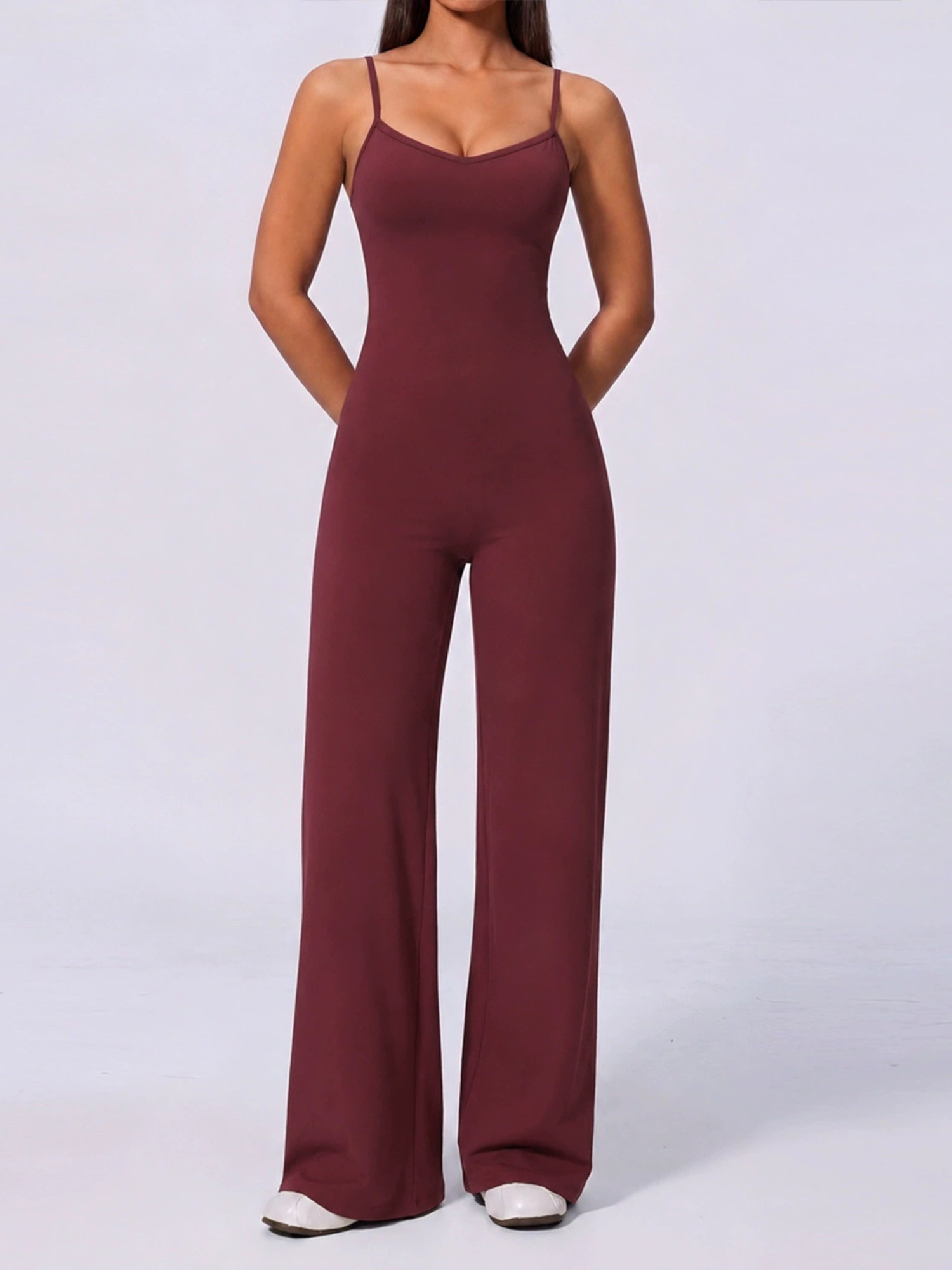 Crisscross Back Cami Wide Leg Jumpsuit
