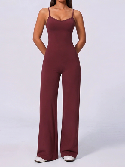 Crisscross Back Cami Wide Leg Jumpsuit