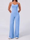 Crisscross Back Cami Wide Leg Jumpsuit