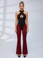 Crisscross Halter Cutout Butt Lifting Workout Jumpsuit