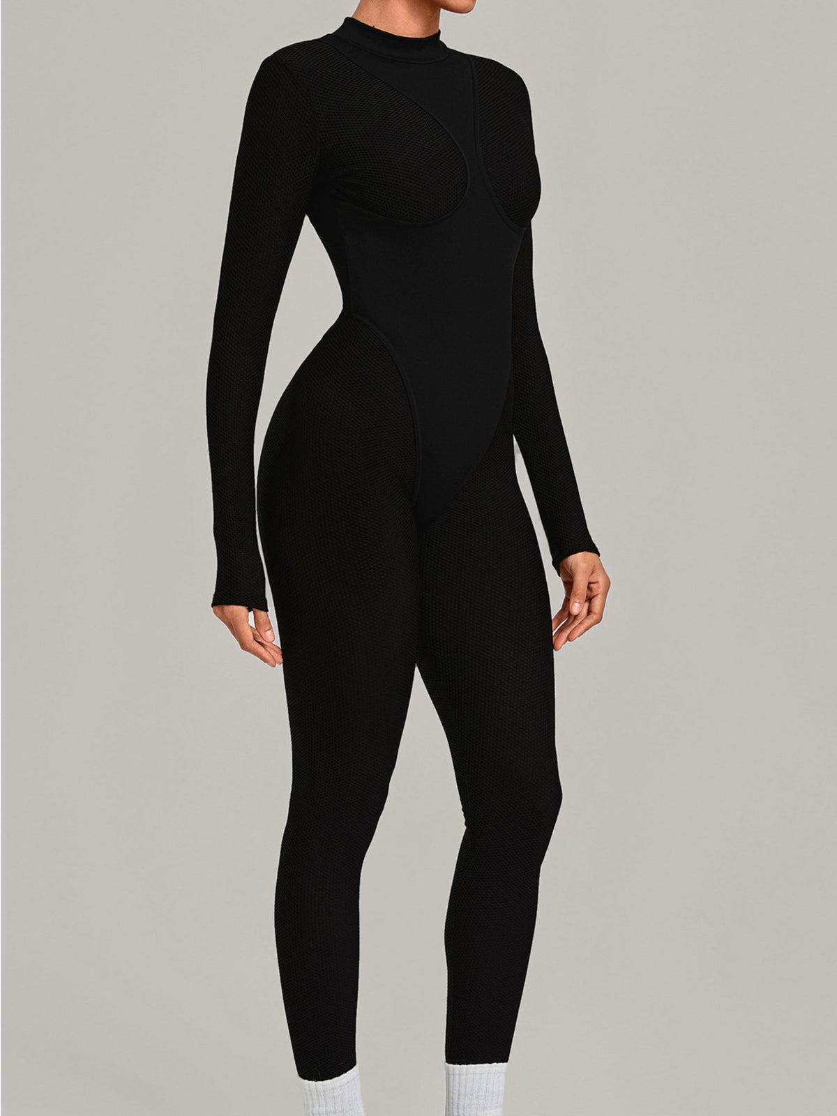 High Neck Open Back Workout Jumpsuit