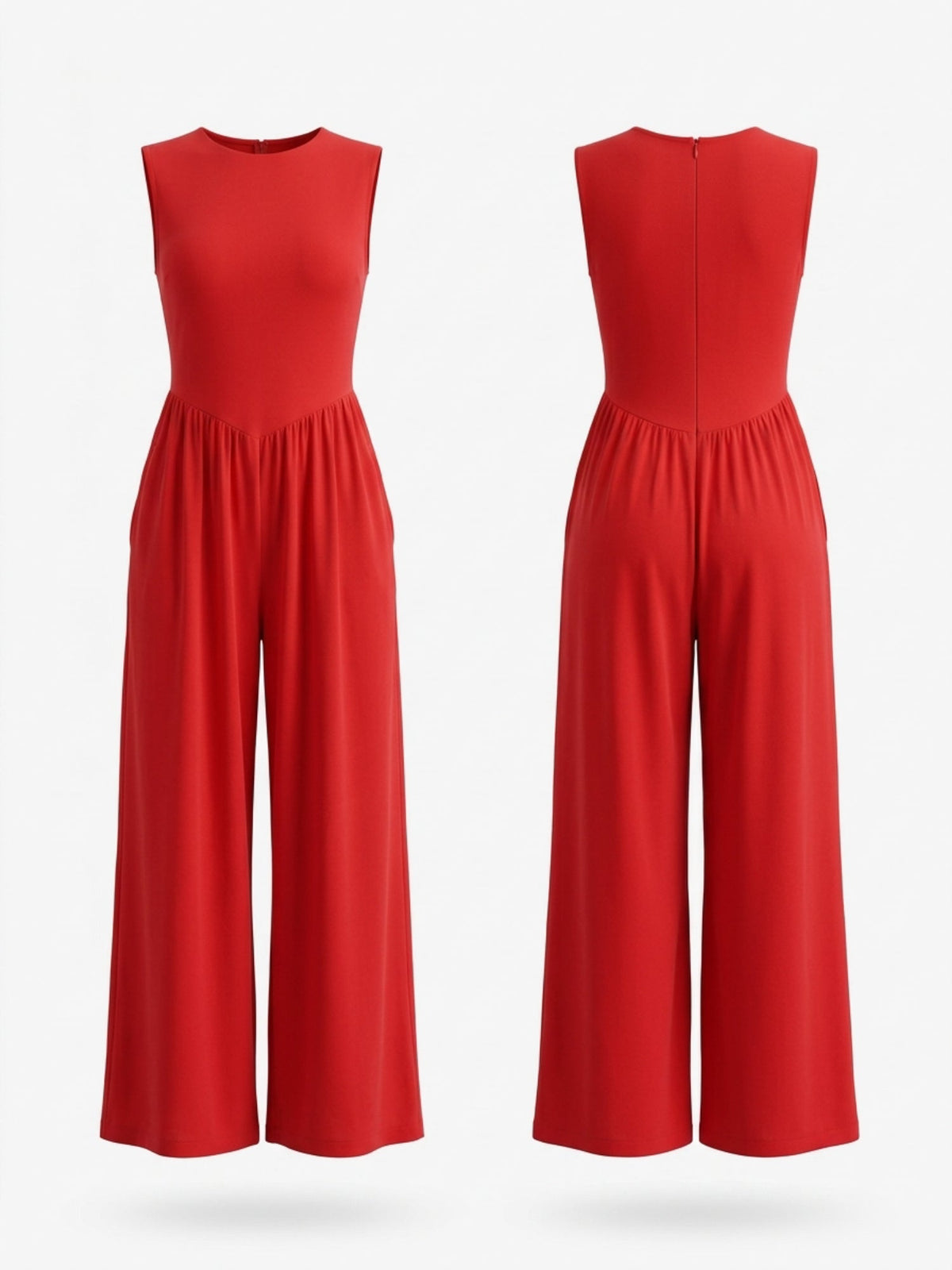 Stretchy Casual Sleeveless Long Jumpsuit