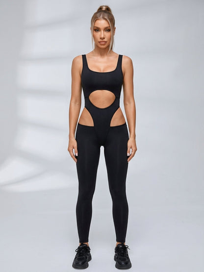 Cutout Back Yoga Jumpsuit