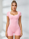 Open-Back Short-Sleeve Romper