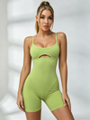 Adjustable‑Strap Chest‑Cutout Compression Romper