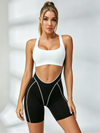 Sexy Contrast Color Unique Cutout Booty Jumpsuit
