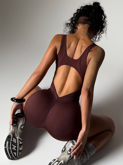Seamless Yoga Jumpsuit Tummy Control Gym Romper