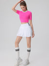 Bubble Tennis Skirt & Crop Top Set