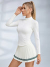 Long-Sleeve Half-Zip Tennis Dress