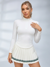Long-Sleeve Half-Zip Tennis Dress