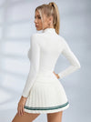 Long-Sleeve Half-Zip Tennis Dress