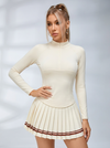 Long-Sleeve Half-Zip Tennis Dress