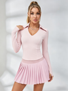 Collared Long-Sleeve Tennis Set