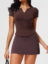 Notch-Neck Fitted Tennis Set