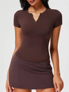 Notch-Neck Fitted Tennis Set