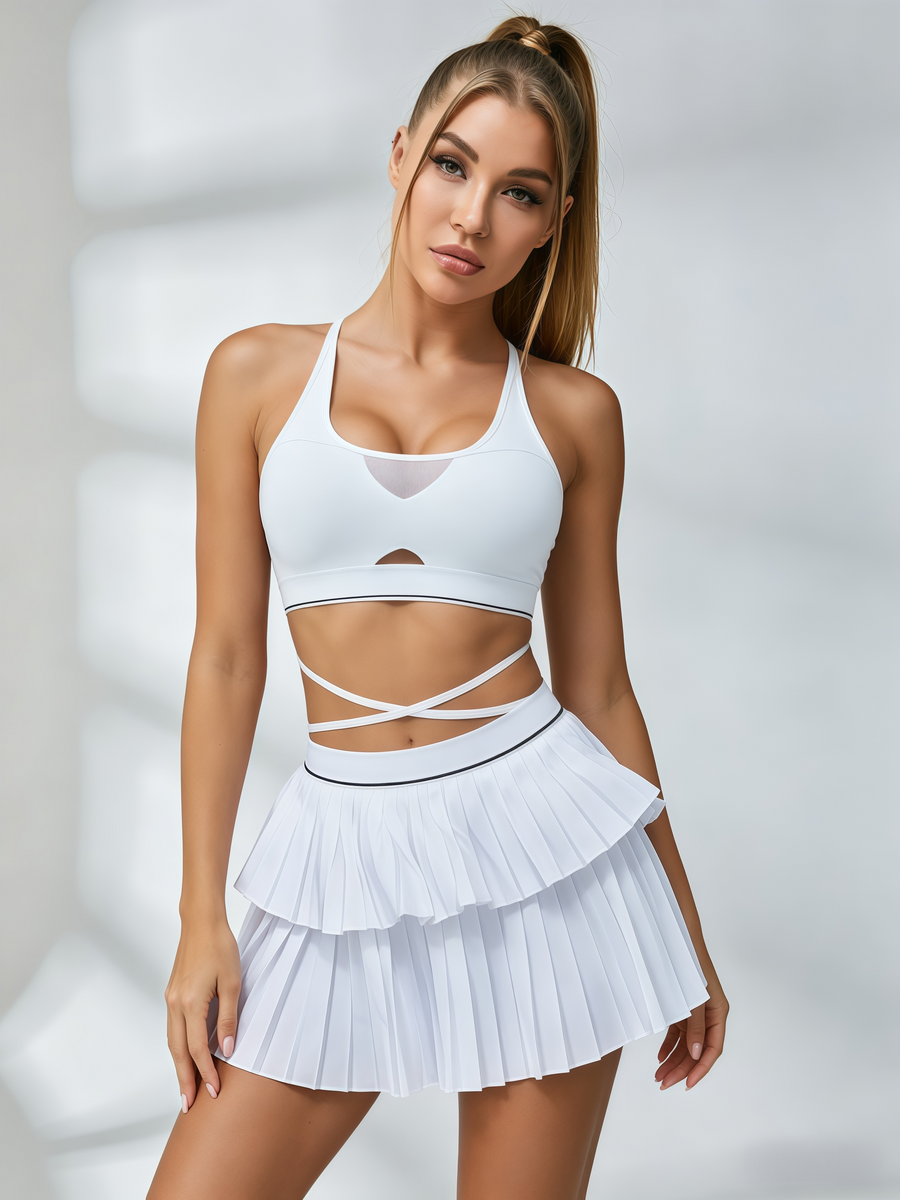 Crisscross-Back Tiered Tennis Set
