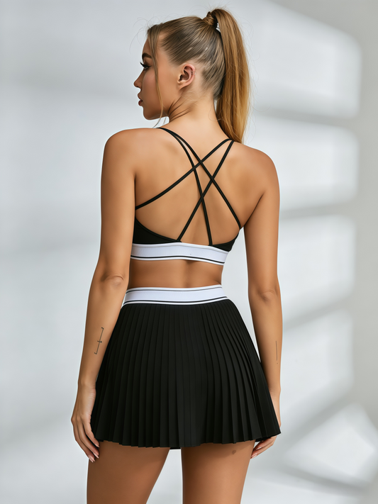 Crisscross-Back Tiered Tennis Set