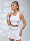 Contrast Collar Racerback Tennis Set