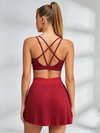 Crisscross-Back Pleated Tennis Set